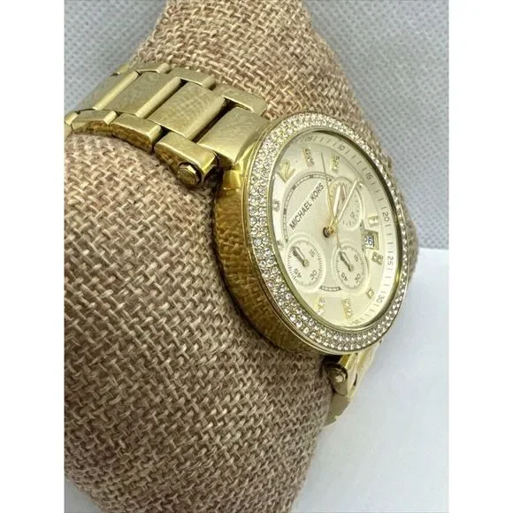 Michael Kors Parker MK5354 Women's Gold Stainless Steel Analog Dial Watch JNA649 - Picture 3 of 11